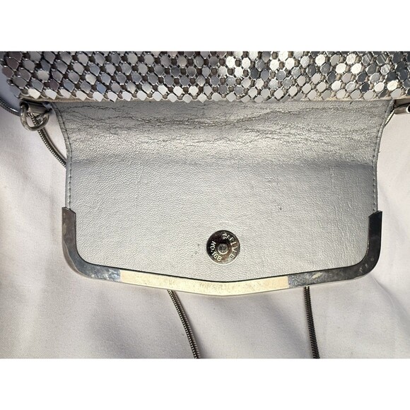 Silver Carlyle  Metal Mesh Sequence, Evening Purse/Bag  Shoulder Chain - Picture 10 of 13